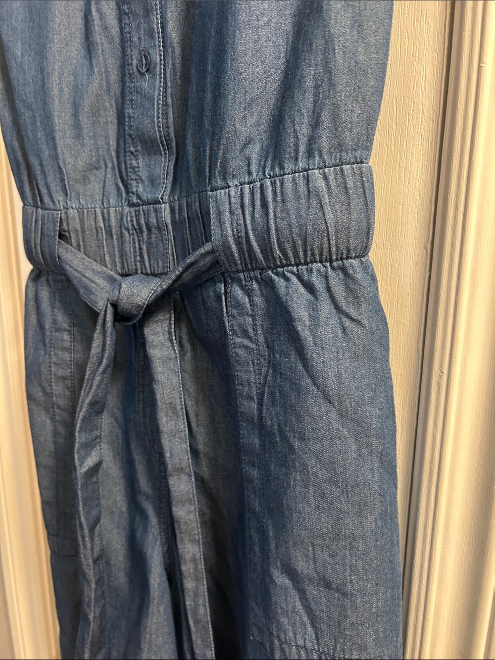 Isaac Mizrahi Denim Blue Sleeveless Jumpsuit Romper - Picture 5 of 9